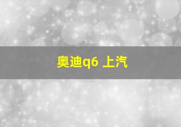 奥迪q6 上汽